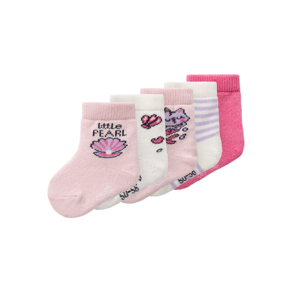 5 Pak Strømper Vulle Parfait Pink fra Name It