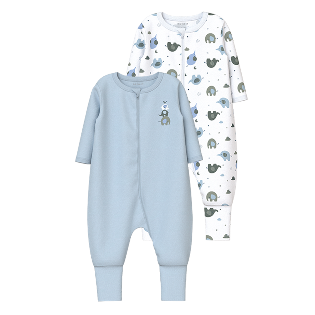 2 Pak Natdragter Baby Blue fra Name It
