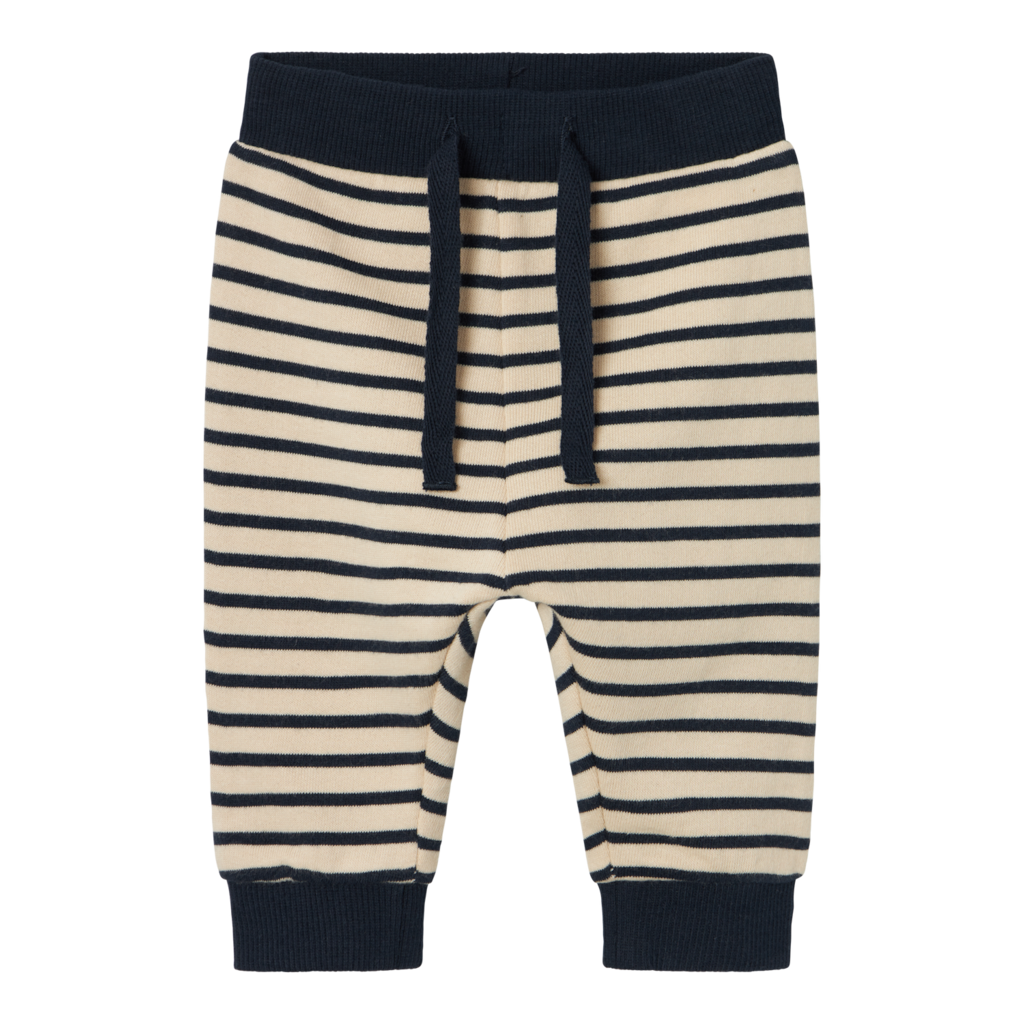 Stribede Sweatpants Bearline Oatmeal fra Name It