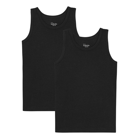 2 Pak Tanktops Midnat Sort fra Birkholm