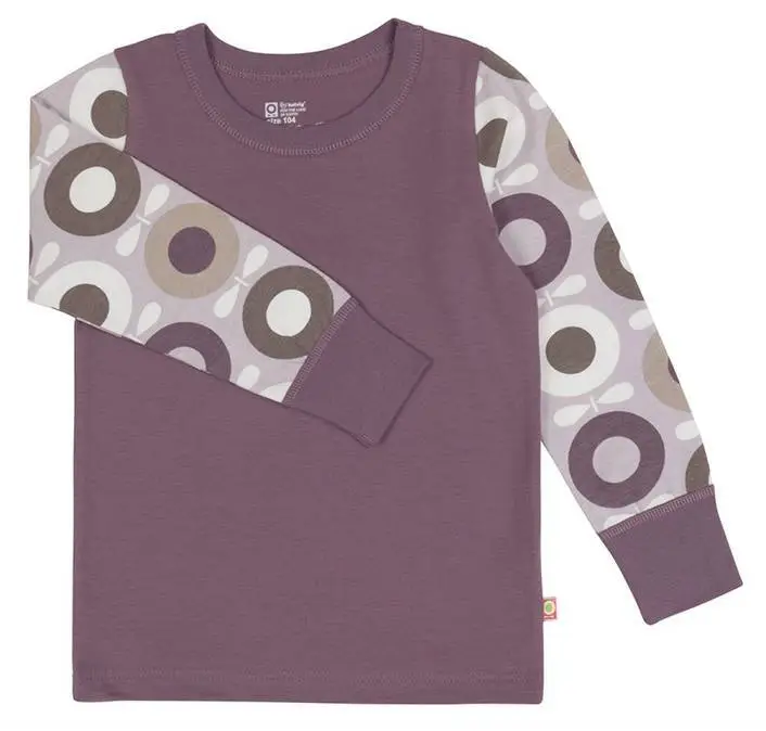 Æbleprint Bluse i Rosa og Brun fra Katvig - Udsalg!