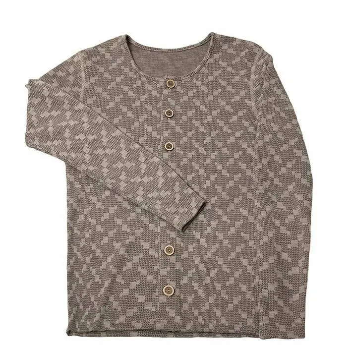Brun Tynd Uldstrik Cardigan til Kvinder fra Joha - Tilbud!