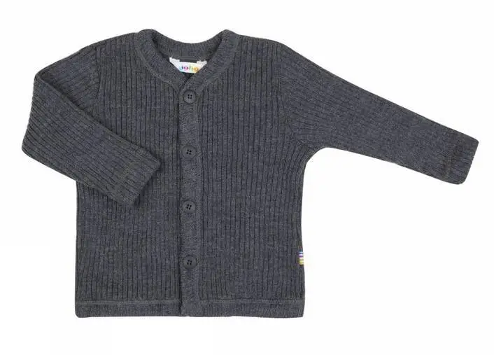 Klassisk Grå Heavy Uld Cardigan fra Joha - Godt Tilbud!