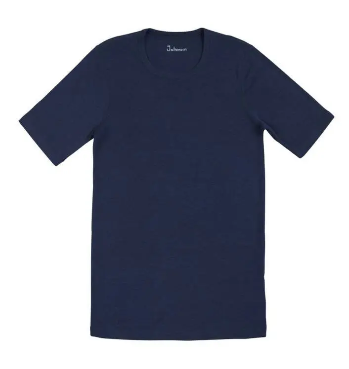 Mørkeblå Uld T-Shirt til Mænd fra Johansen - Fantastisk Tilbud!