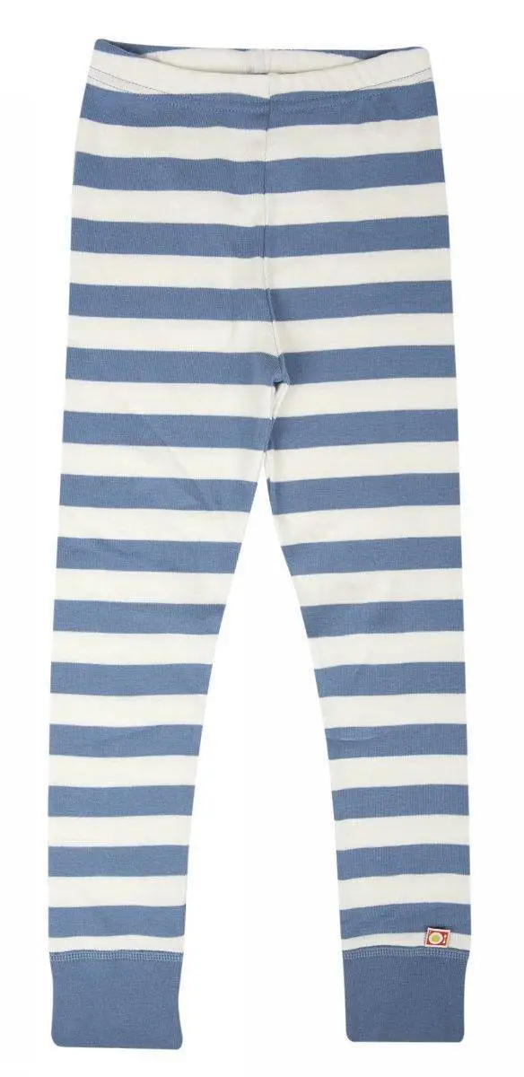 Blå og Hvid Stribede Leggings fra Katvig - Udsalg!