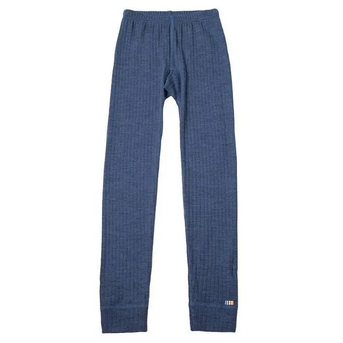 Blåmeleret Rib Uld Leggings fra Joha til Ugleunger.dk