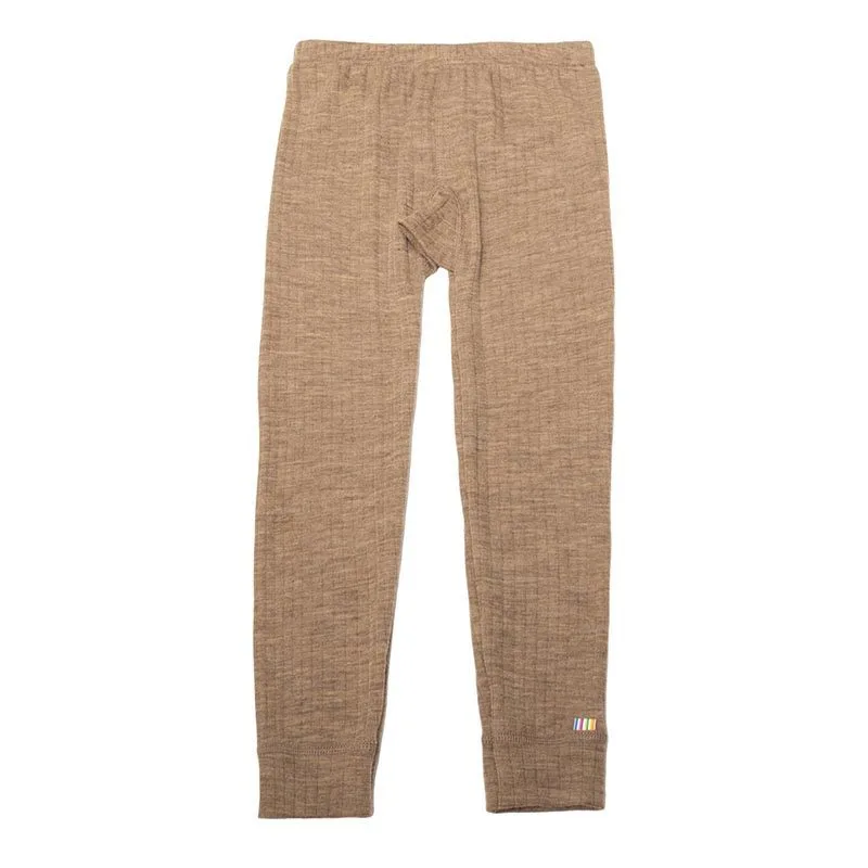 Brune Beigefarvede Merinould Leggings fra Joha - Udsalg!