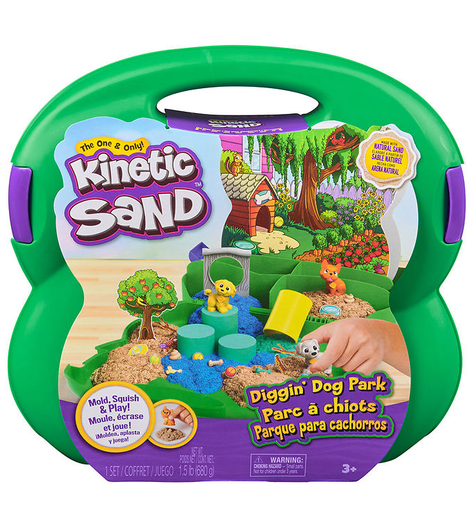 Kinetic Sand Sandsæt 680g - Diggin' Dog Park Tilbud!