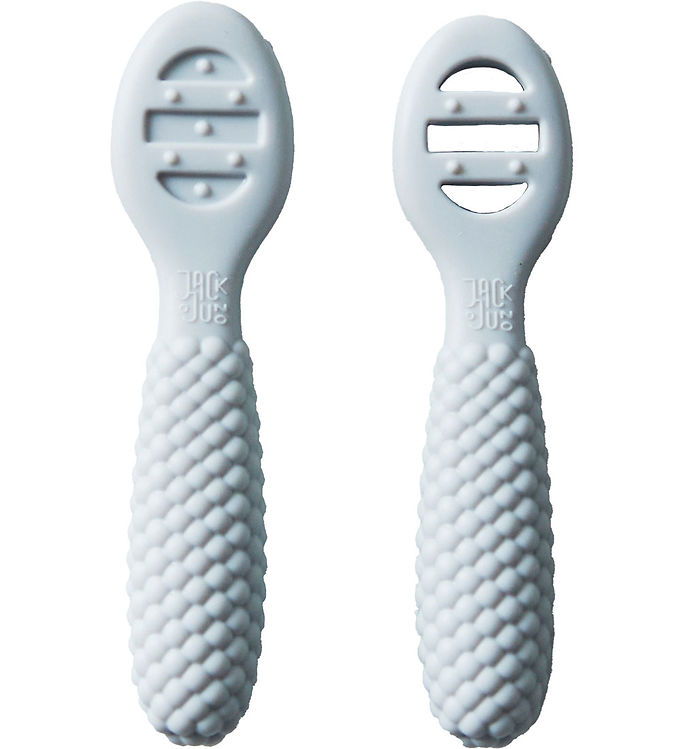 Babyskeer i silikone - 2 pak - Bubble Glacier Grey