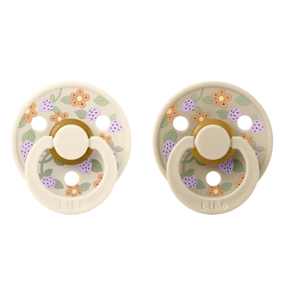 2 Pk BIBS Sut med Jordbær & Fløde - Eksklusiv Kollektion