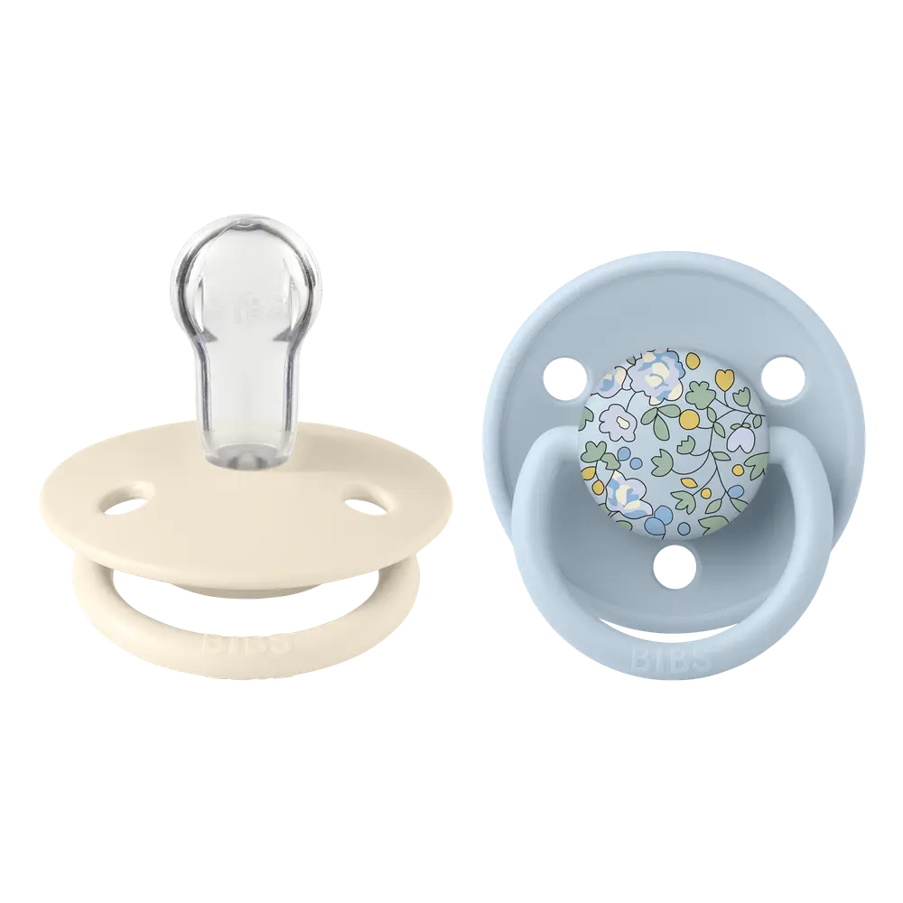2 Pk De Lux Eloise Silikone Sutter i Baby Blue Mix