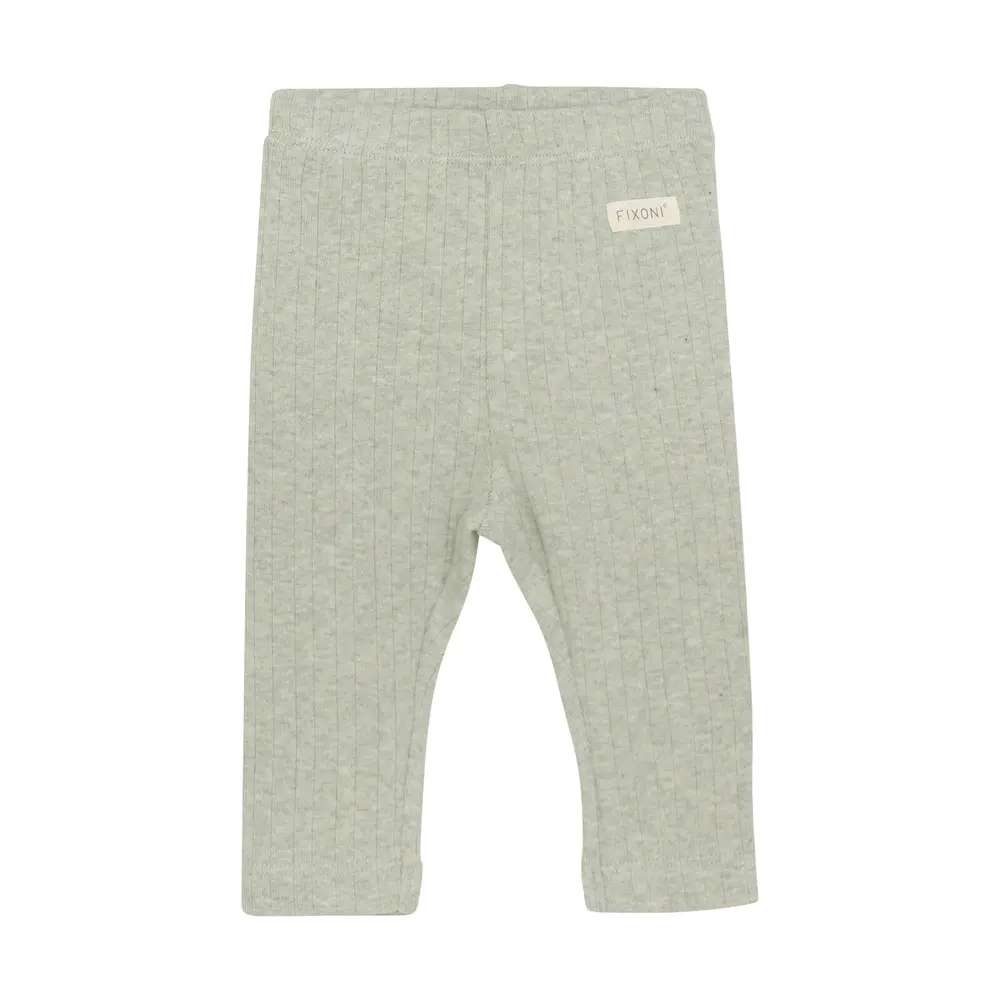 Bløde GOTS-certificerede leggings fra FIXONI - Mélange 9631