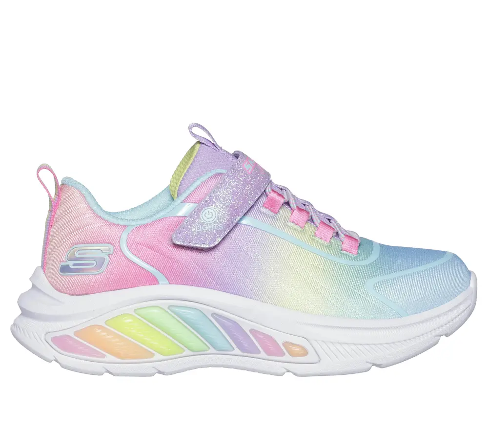 Farverige Skechers Rainbow Cruisers Sneakers med Lys