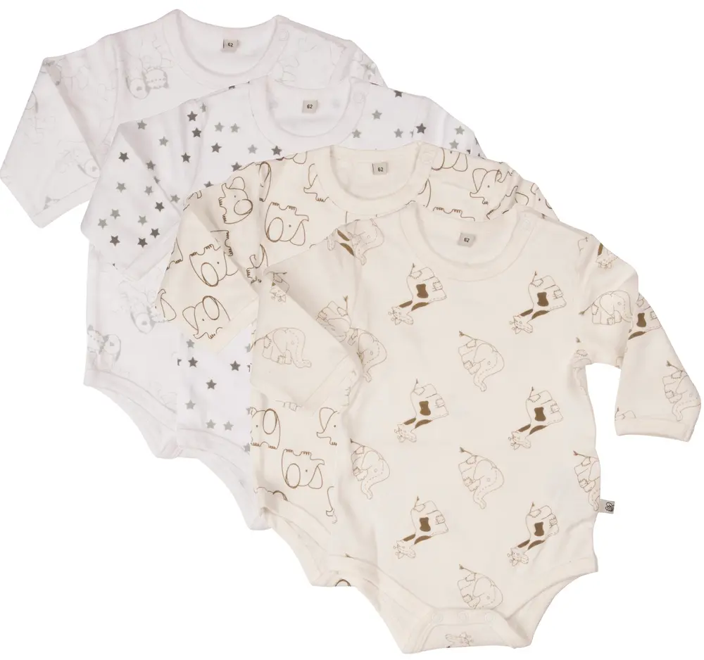 4 Stk Offwhite Bodystockings fra Pippi - Tilbud!