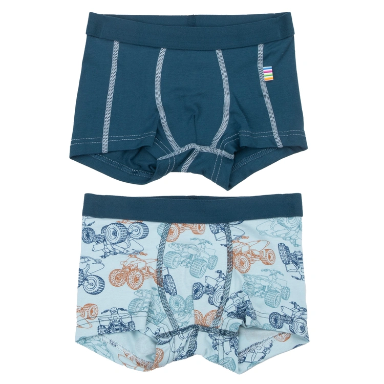 2 Pak Lyseblå Økologisk Bambus Boxershorts fra Joha