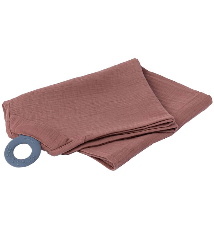 Ammetæppe med Bidering i Musselin - Terracotta fra Doomoo