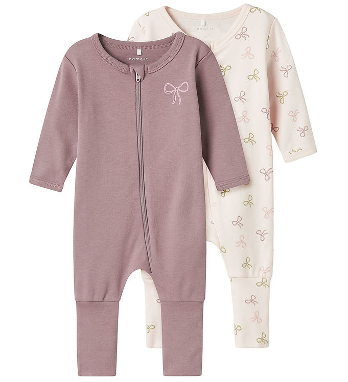 2-Pak Natdragt Noos Nbfnightsuit - Barely Pink fra Name It
