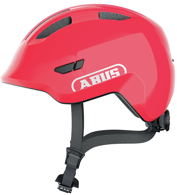 Abus Cykelhjelm Smiley 3.0 i Skinnende Rød - Tilbud!