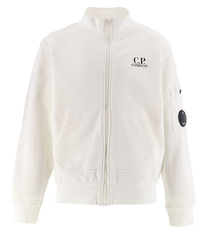 C.P. Company Cardigan i Hvid og Sort - Eksklusiv Stil