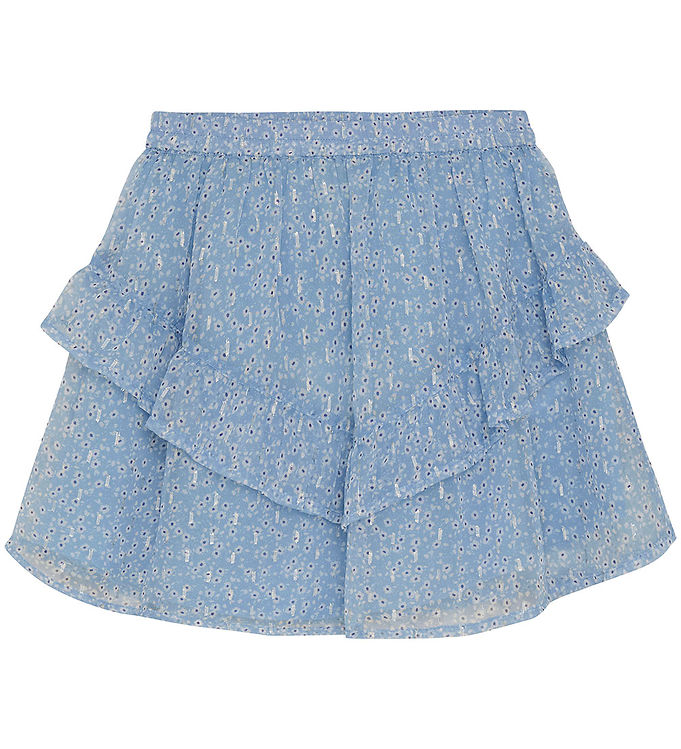 Blomster Lurex Nederdel i Forever Blue fra Creamie