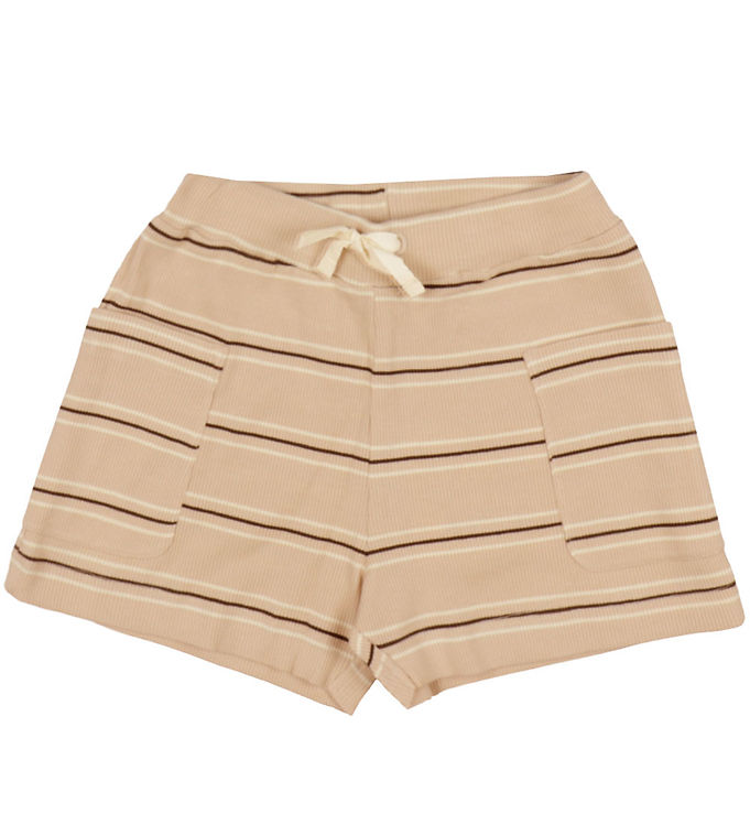 Carly Rib French Frappé Stripes Shorts fra Vacvac