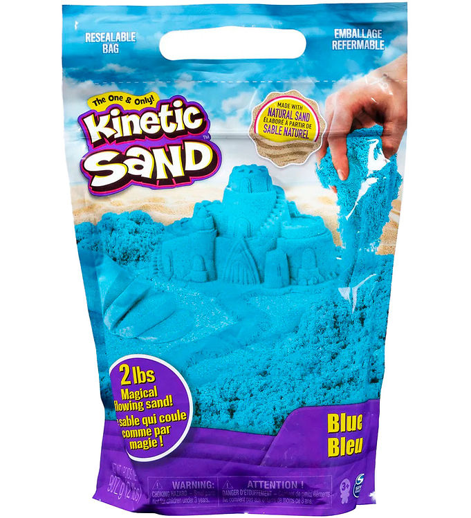 Neon Blå Strandsand 907 Gram fra Kinetic Sand