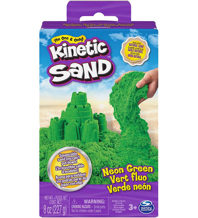 Neon Grøn Strandsand 227 Gram fra Kinetic Sand