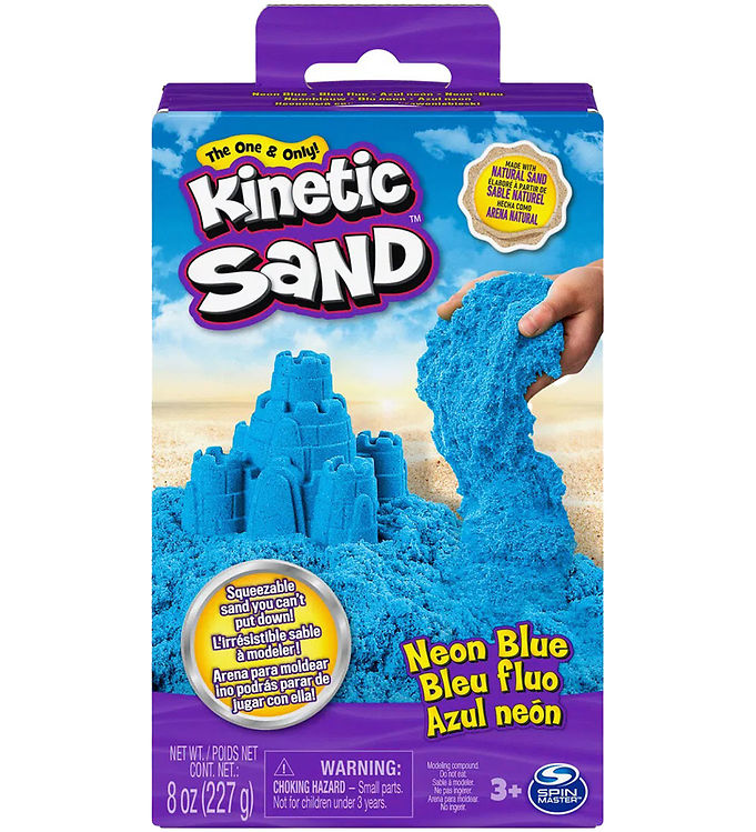 Neon Blå Strandsand 227 Gram fra Kinetic Sand