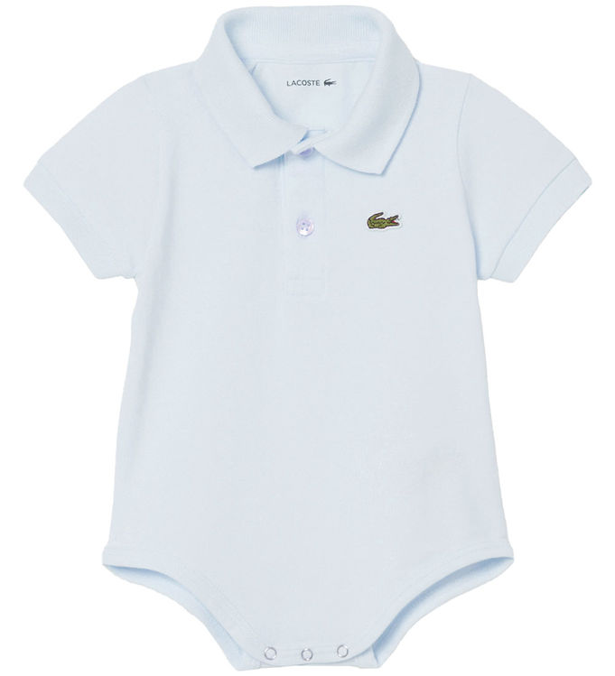 Lacoste Body Kæ Piqué i Lys Blå med Logo - Udsalg!