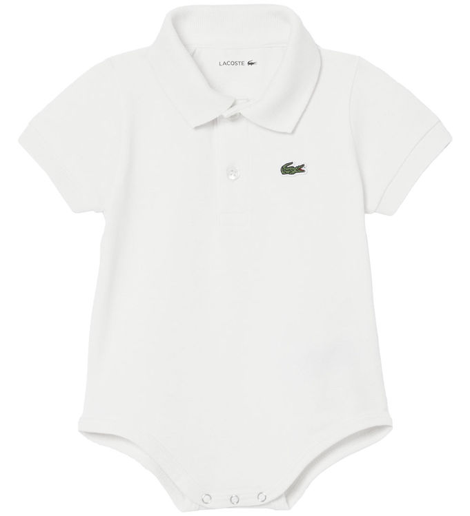Lacoste Body Kæ Piqué Hvid med Logo - Fantastisk Tilbud!