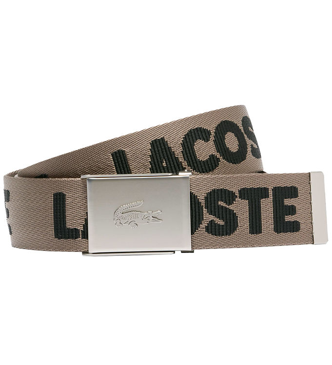 Lacoste Bælte i Jaquard Webbing - Morel Noir Tilbud!