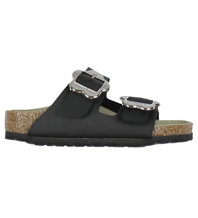 Birkenstock Arizona Kids Sandaler med Blomsterbuckle - Sort