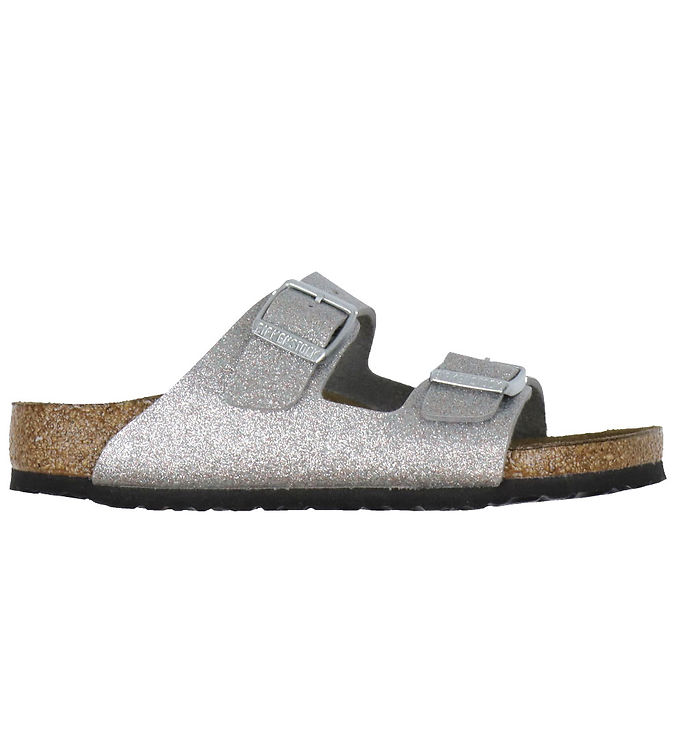 Birkenstock Arizona Kids Sandaler i Glitrende Sølv