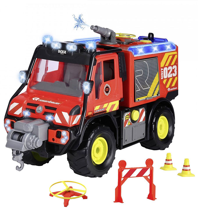Brandbil Mb Unimog U530 - Lyd fra Dickie Toys