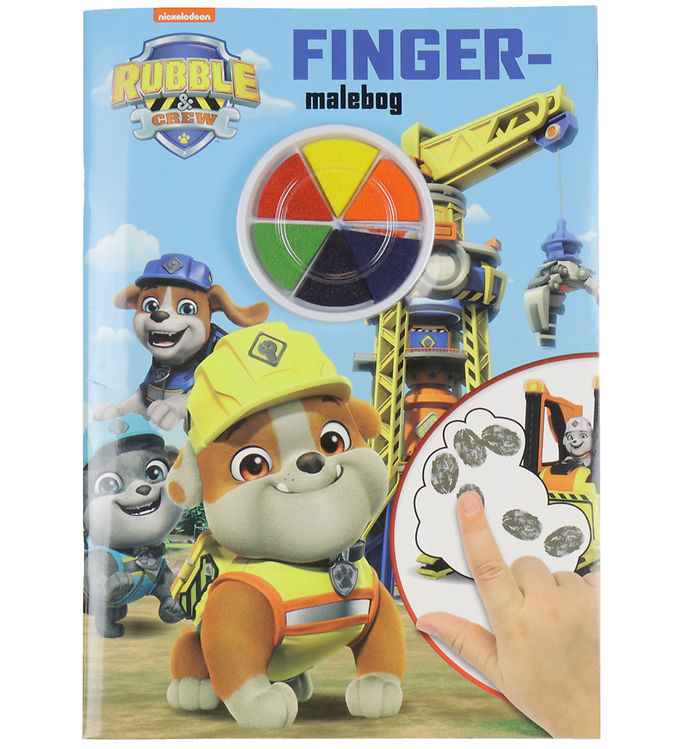 Alvida Fingermalebog med Rubble & Crew - Dansk Malebog