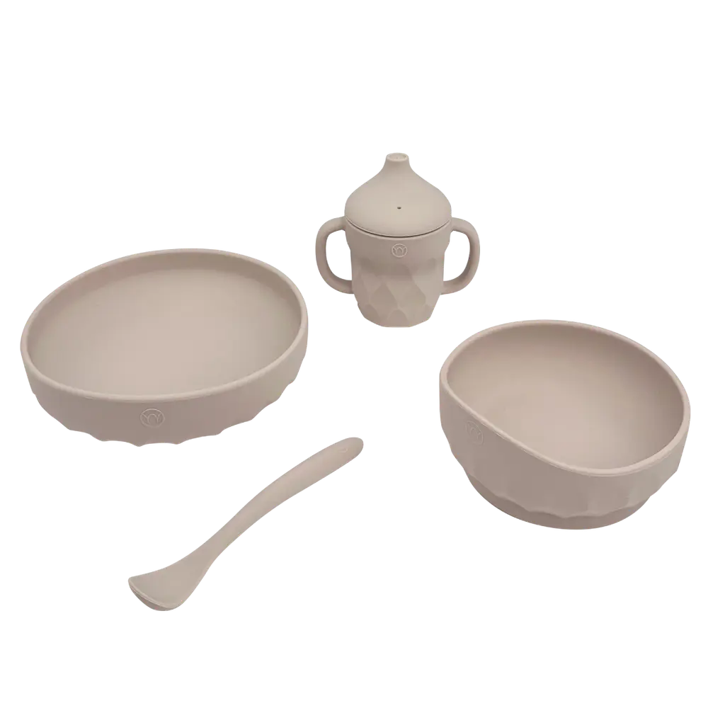 Børneservice Dune Beige fra Najell - Gør måltidet sjovt!