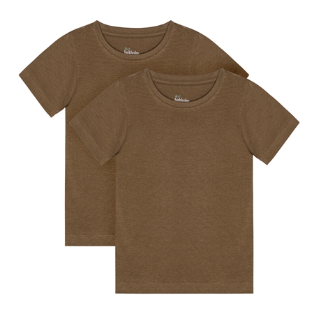 2 Pak T-Shirts i Teak Brun fra Birkholm - Must-Have!