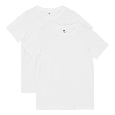 2 Pak Hvide T-Shirts fra Birkholm - Perfekt til Børn