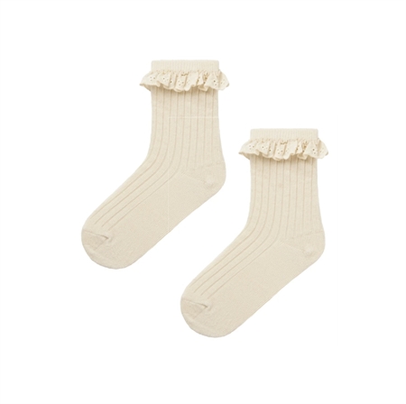 2-Pak Blonde Strømper i Turtledove fra Lil Atelier