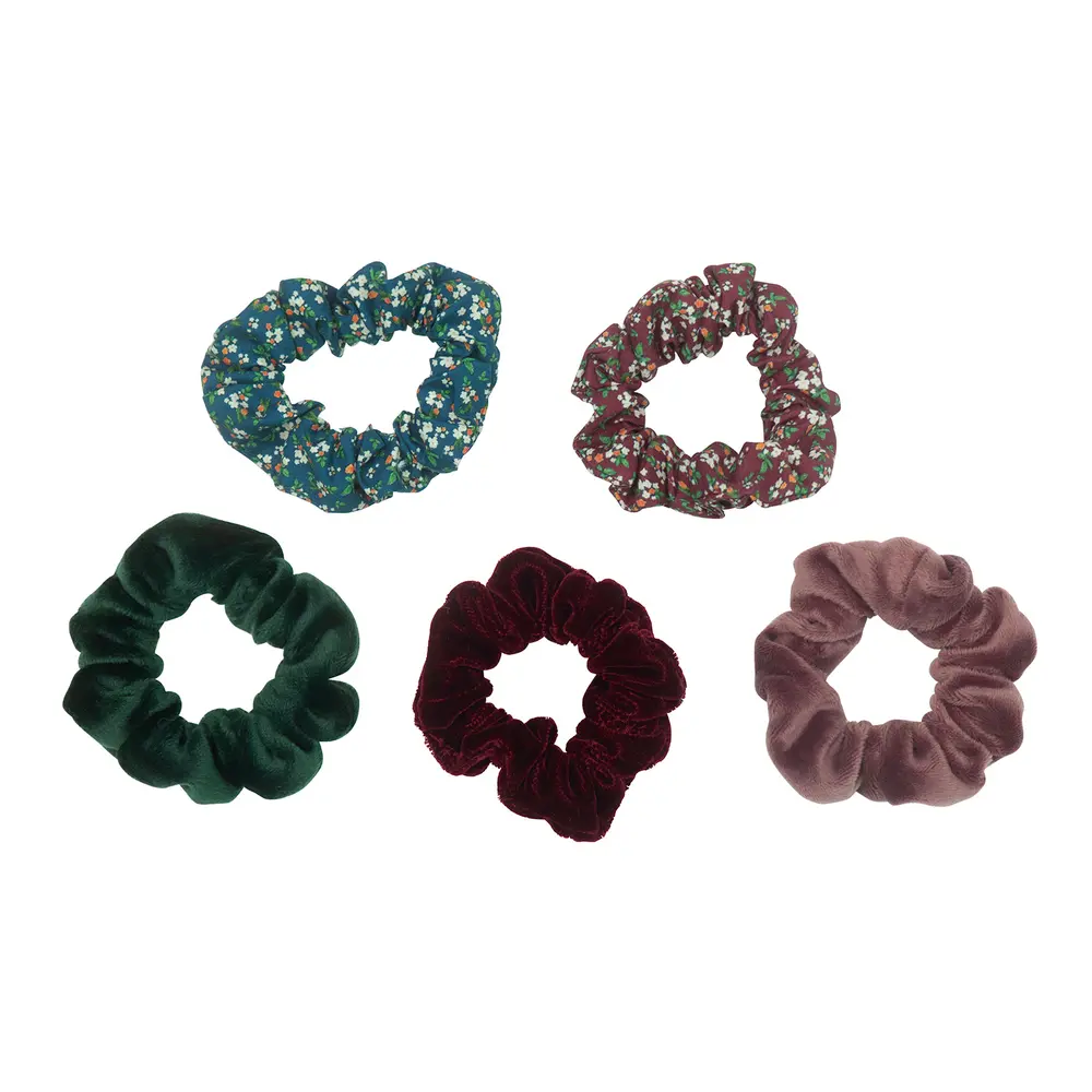 5 Scrunchies Hårelastikker - Vintertema fra Mimi & Lula