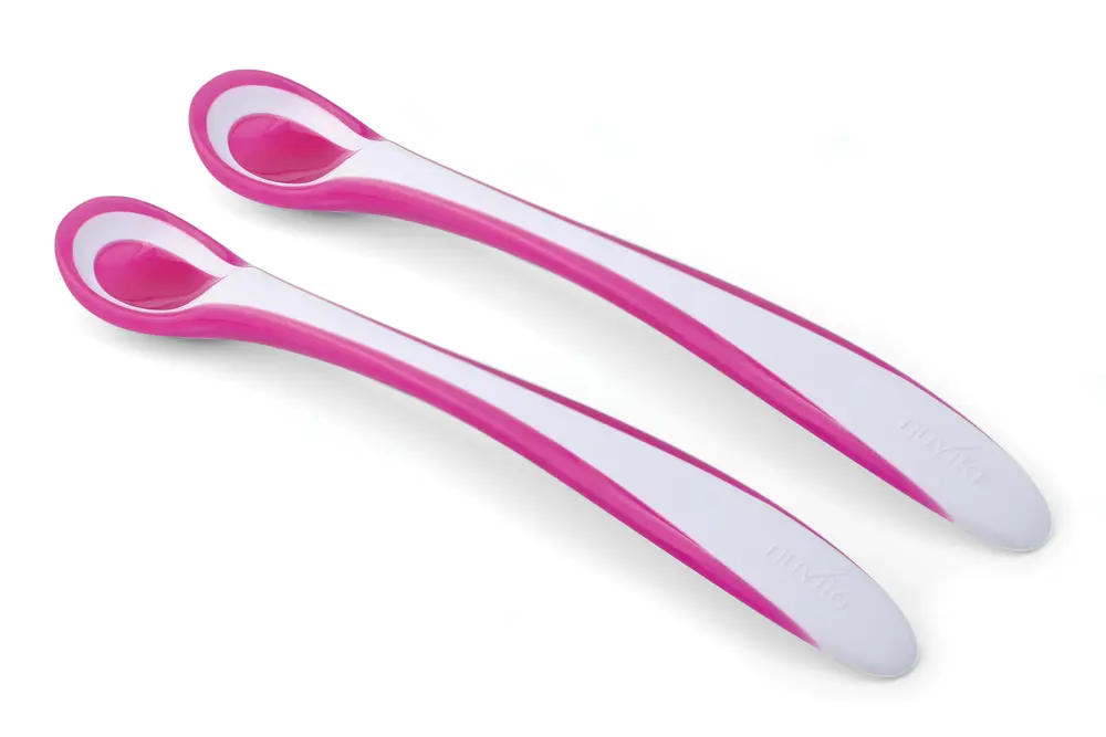Easyeating Pink - 2 Termosensitive Skeer til Babyer