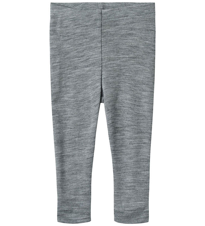 Agi Leggings i Uld - Melange Grå fra Wheat