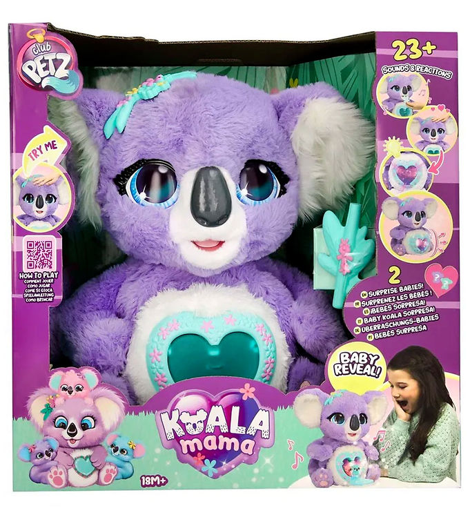 Interaktiv Bamse   Dansk   31 Cm   Koala Mama fra Club Petz
