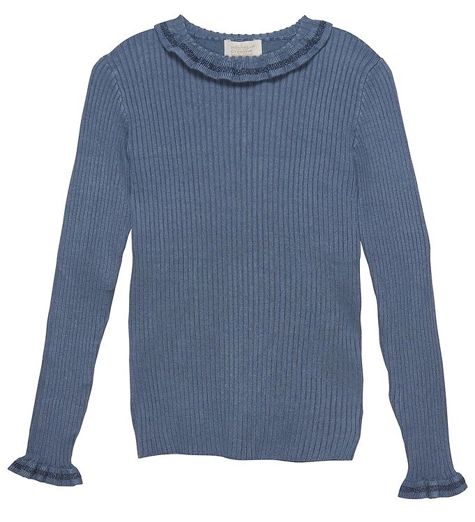 Bluse   Pullover Rib Knit   Captains Blue fra Creamie