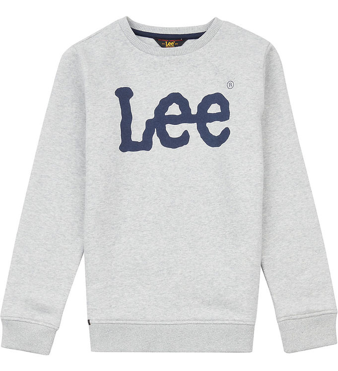 Grå Sweatshirt med Wobbly Grafik fra Lee - Tilbud!