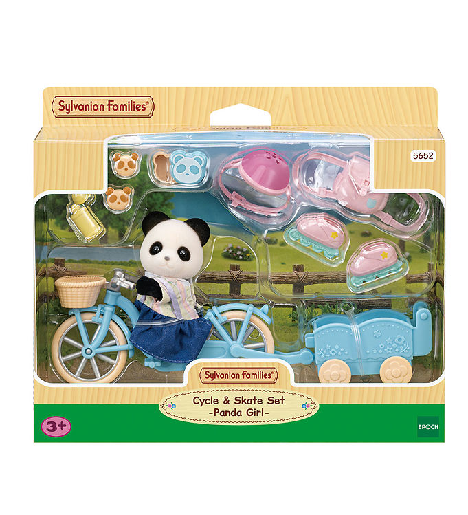 Cykel- og Skate Sæt Panda Pige 5652 fra Sylvanian Families