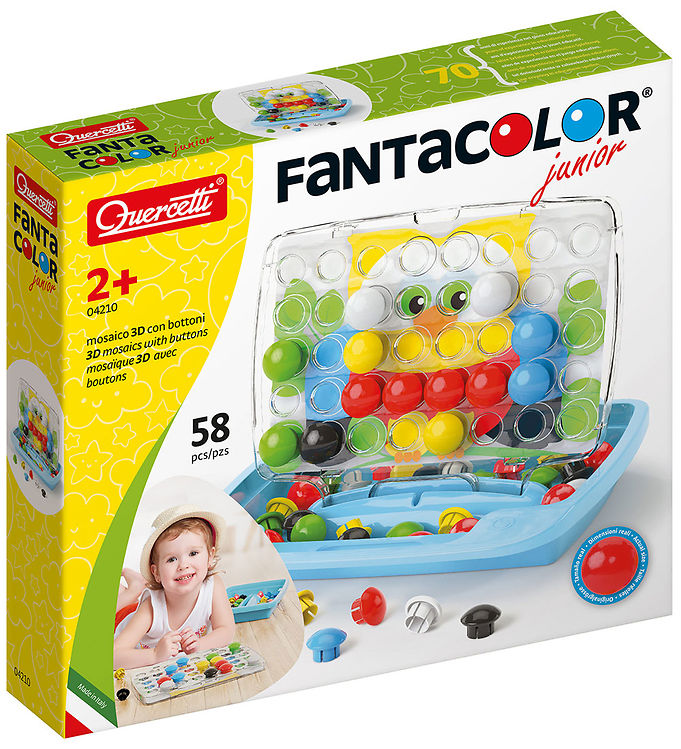 Fantacolor Junior 3D Stiftmosaik - 58 Dele fra Quercetti