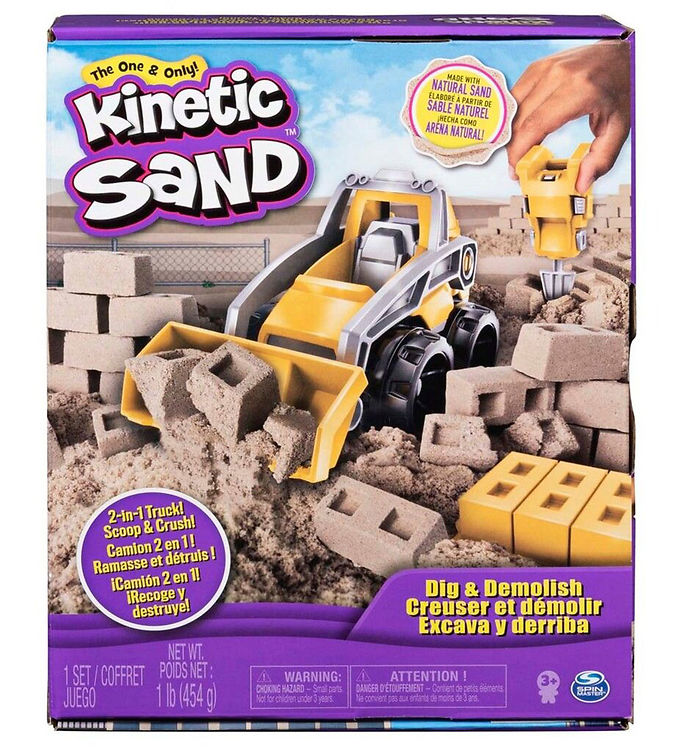 Kinetisk Sand Sandsæt - Dig & Demolish 454 G på tilbud!