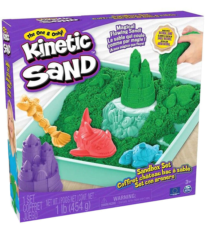Kinetisk Sand Sandsæt 454 G i Grøn - Fantastisk Leg!