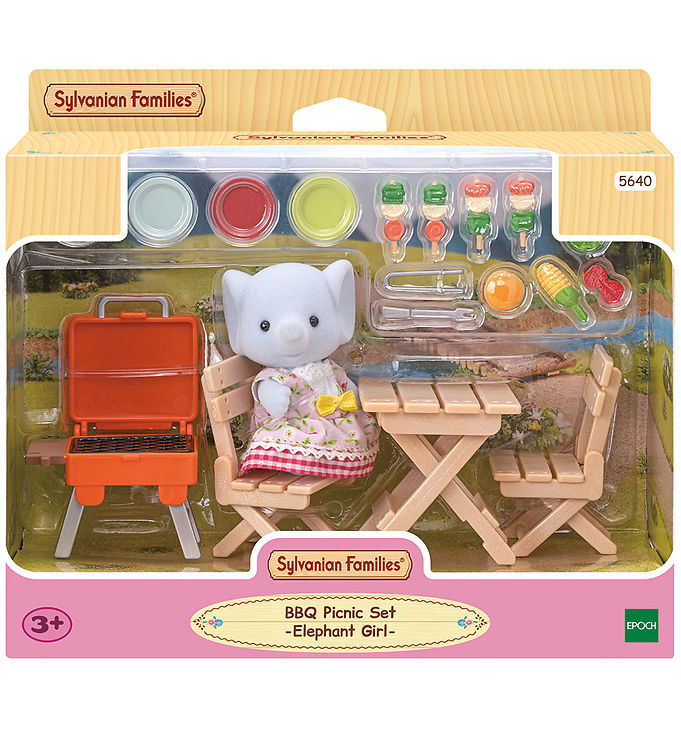 Bbq Picnic Set   Elephant Girl   5640 fra Sylvanian Families
